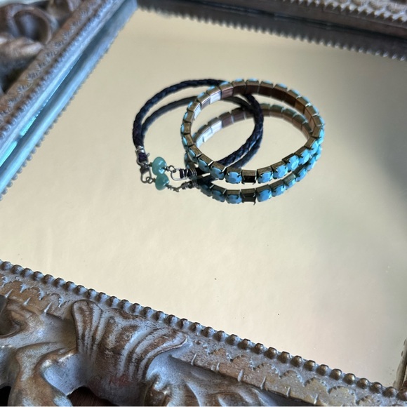 3 for $20 ✨Boho bracelet bundle - small BC Jade stone handmade woven bracelet - Picture 5 of 5